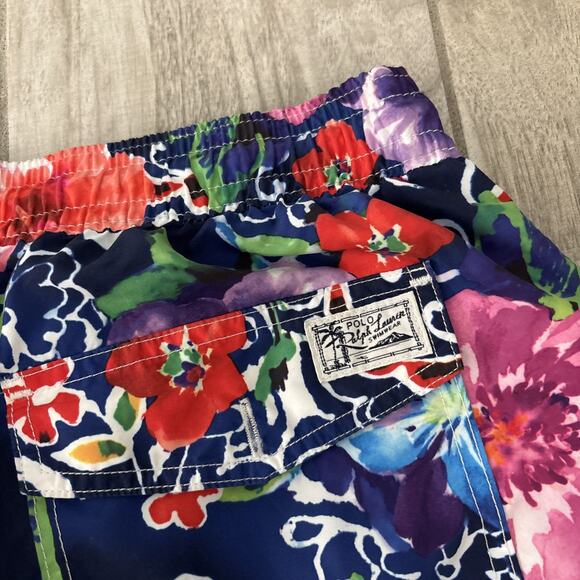 Polo Ralph Lauren Swim Trunks Men L Colorful Floral Hawaiian Shorts Bathing Suit - Picture 11 of 11